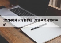 企业网站建设定制系统（企业网站建设wang）