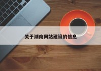 关于湖南网站建设的信息